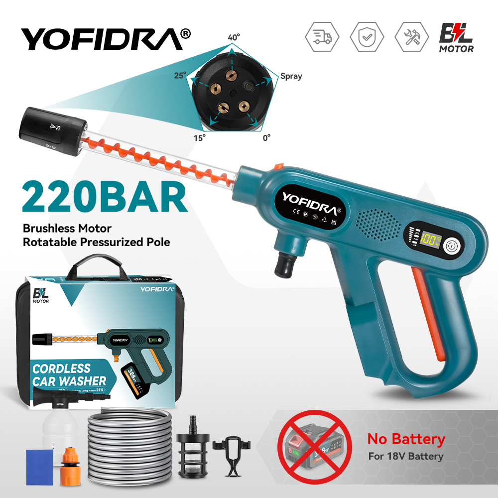 YOFIDRA-pistola lavadora de co - Car Shampoo Ph reseña y precio